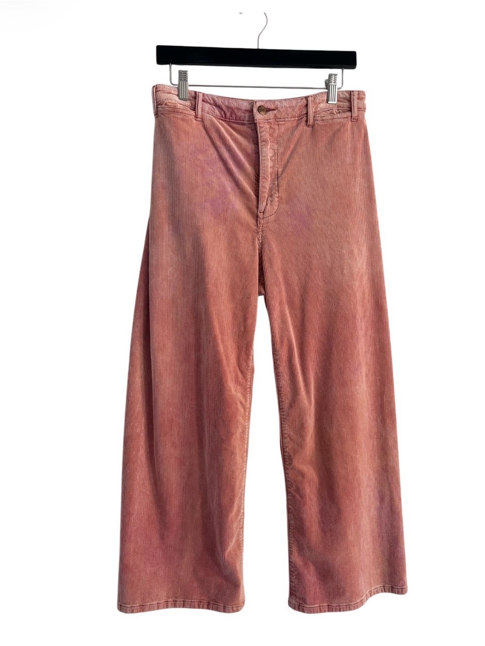 Pilcro Ultra High-Rise Cropped Wide-Leg Corduroy Pants Size 30 Dusty Rose